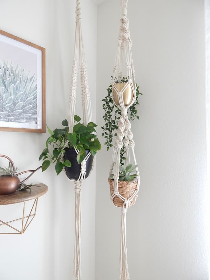 macrame hanger plants