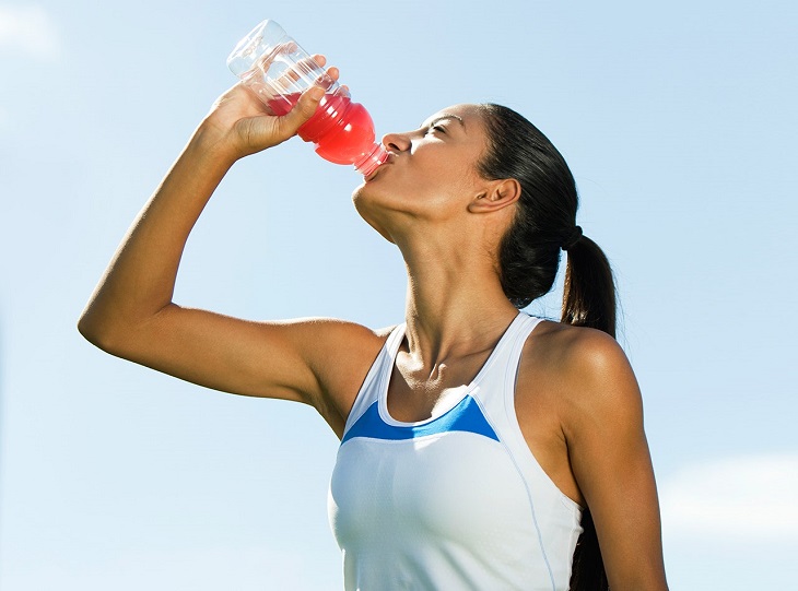 woman drink energy booster