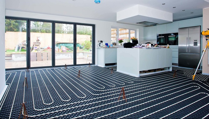 Underfloor heating in living room