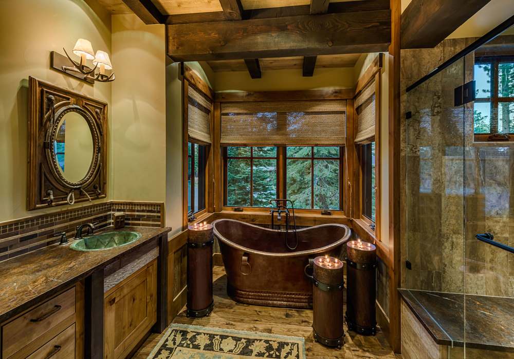 rustic bathroom