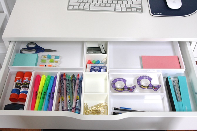 close-up of organised desk