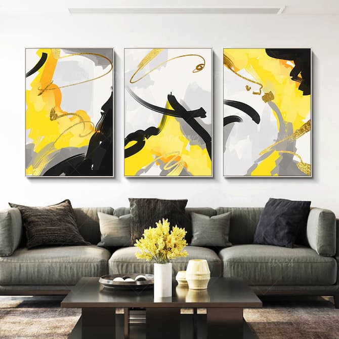 abstract yellow artwork