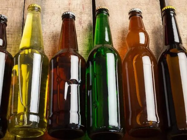 Different shapes of beer bottles