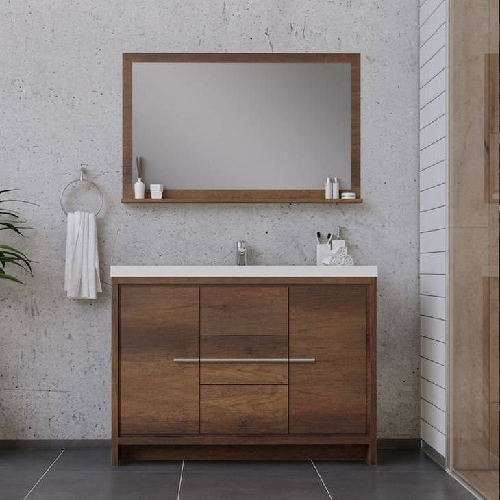 free-standing bathroom vanity