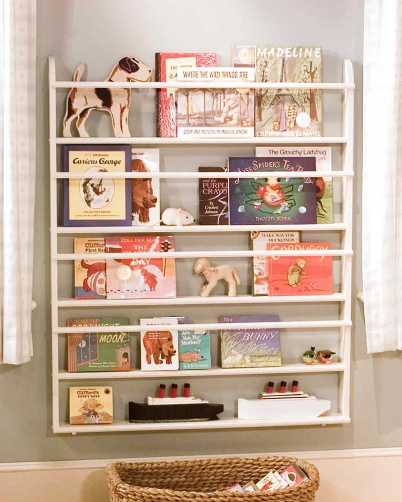 Bookcase in kids room