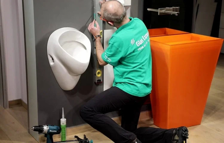 installing a urinal
