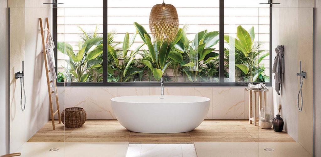 bathroom with modern accessories
