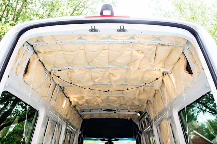 van with sheep wool insulation