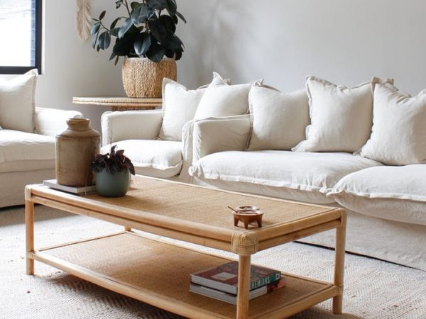 HAVANA RECTANGULAR RATTAN COFFEE TABLE