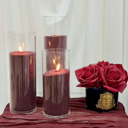 CandleDo Burgundy Red Sand Candle Waxv