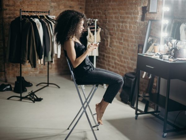 dancer getting ready