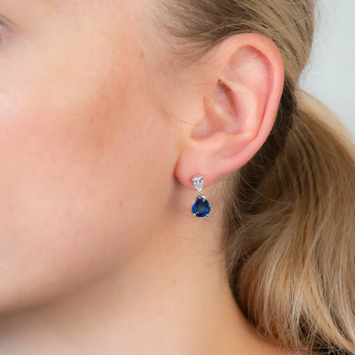 Sapphire Drop Earrings