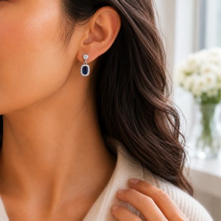 Sapphire Drop Earrings