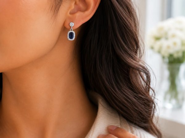 Sapphire Drop Earrings