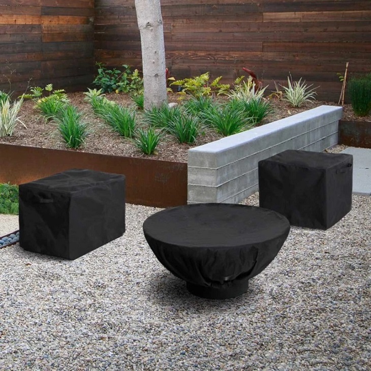 Rain covers for firepit